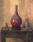 Red Chinese Vase Hubert Vos